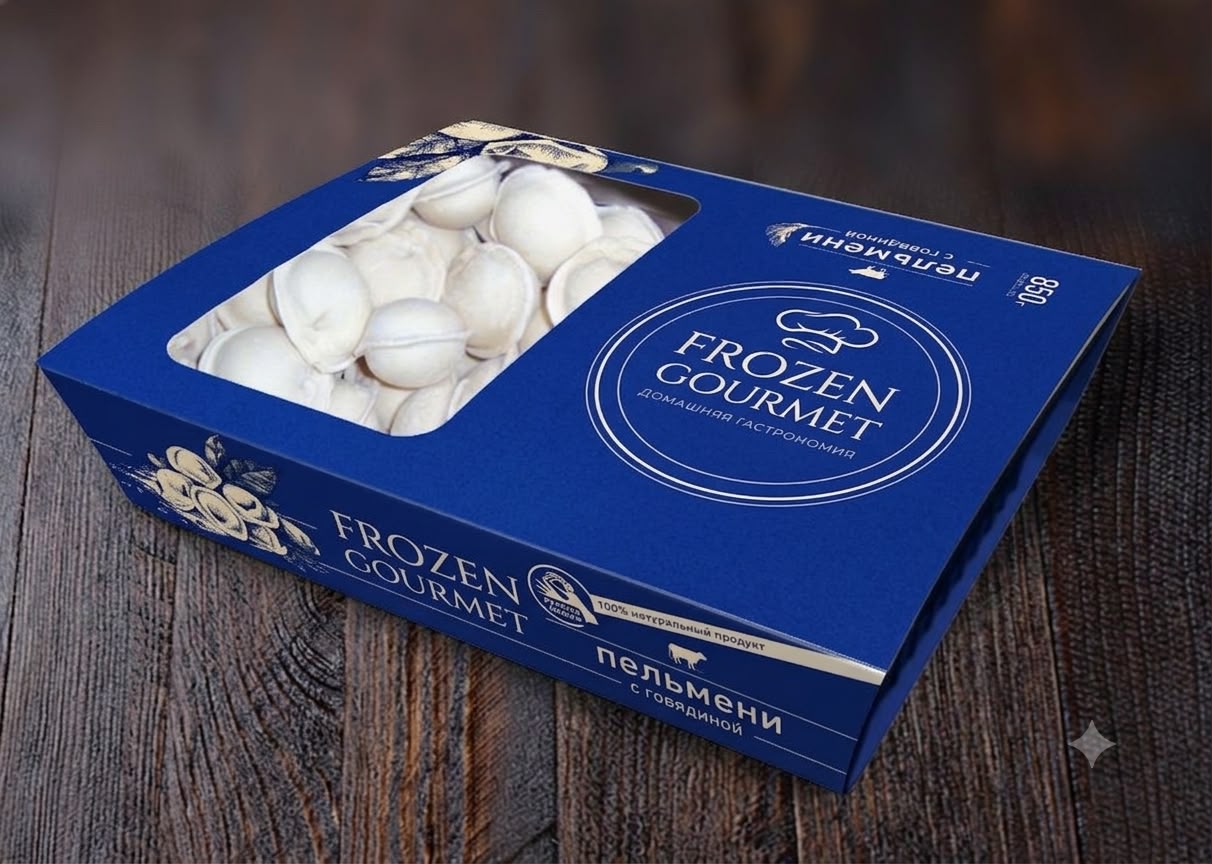 Упаковка пельменей Frozen Gourmet с говядиной